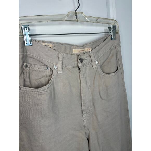 Levi's® Premium High Loose Women’s Jeans  Wide Leg Mushroom Grey Size 27 - Picture 8 of 9